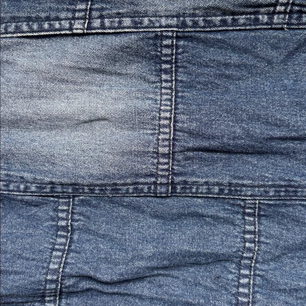 Studio West Midi Skirt Denim Patchwork Y2K 90s Western Rodeo Pull - Image 11