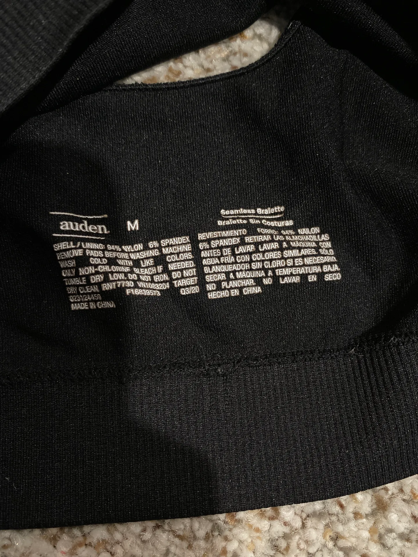 Auden Sports Bra Black Size M - Image 3