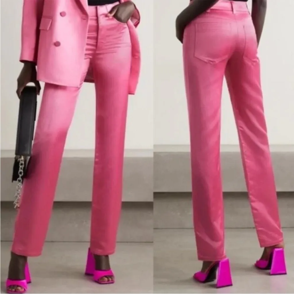 A.L.C. Hartford Satin Dress Pants Chateau Rose Pink Size 10 NEW - Image 4