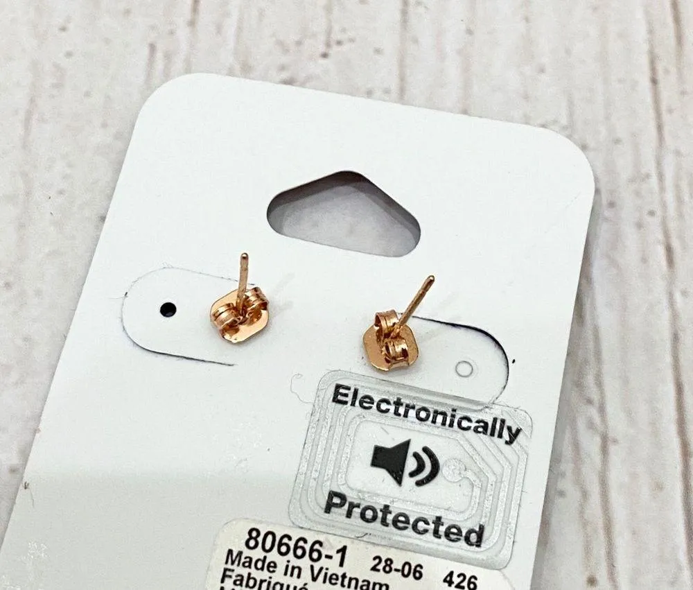 Claire’s Rose Gold 18Kt Gold Plated Small Earrings - Image 3