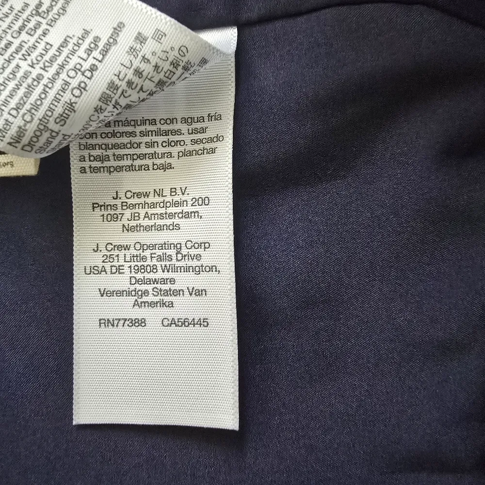 Madewell The Dorset Crop Blazer Easygoing Crepe Navy Women Size XS  NL234 - Image 9