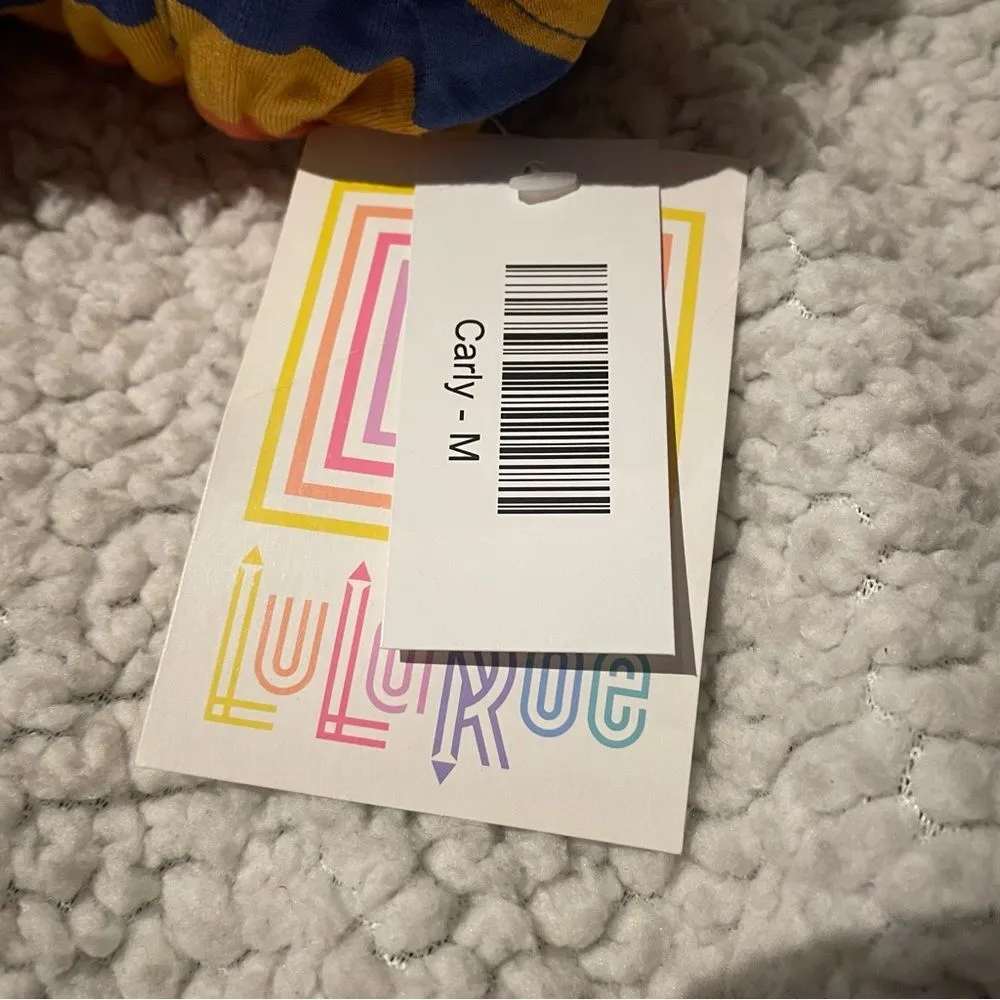 LuLaRoe Oranges and Blue Carly Dress Midi/Maxi Dress Size M NWT - Image 6