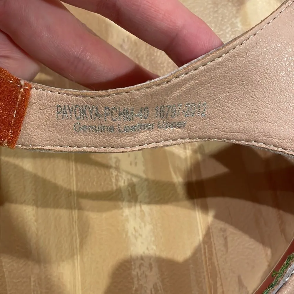 L'Artiste Spring Step Payokya Metallic Sandals Size EU 40 Artsy Tan Orange - Image 5