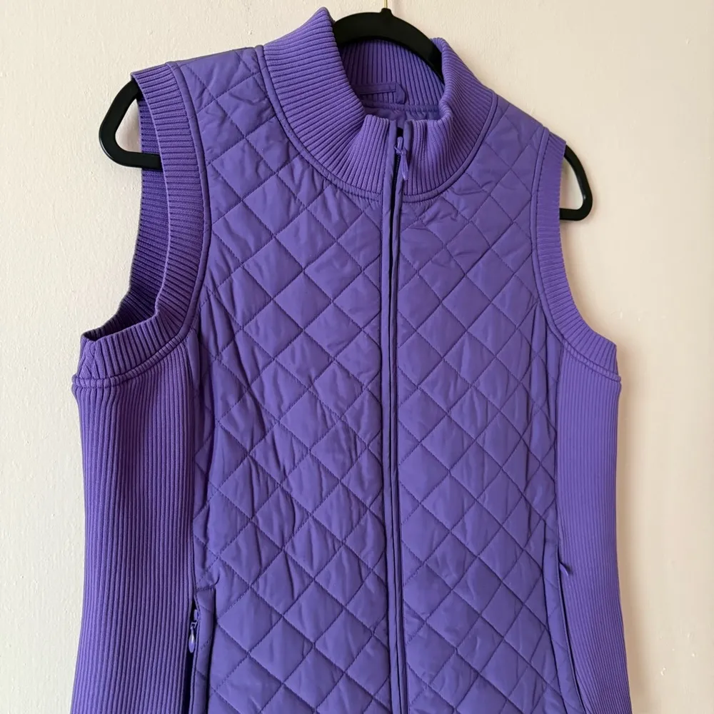 Pendleton lavender quilted zip closure vest size m - Image 3