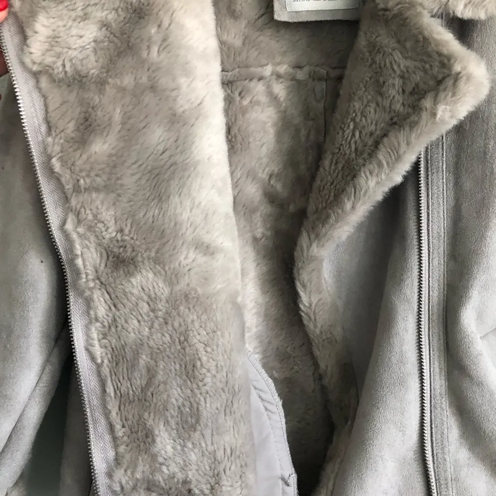 Zara Girl Faux Suede Fur Double Face Moto Jacket. Size 11/12Girl. Size XSWomen - Image 7