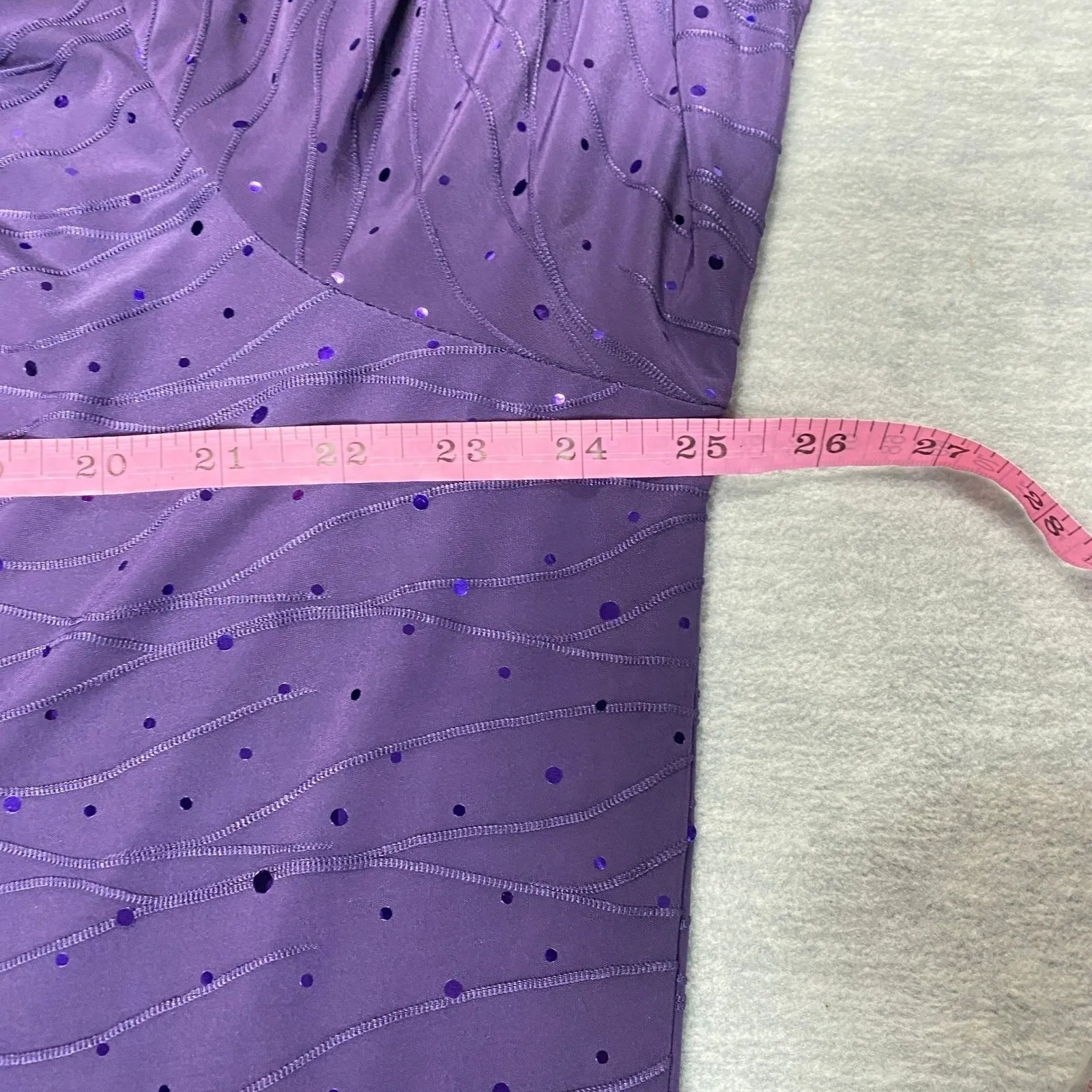 Jaclyn Smith 2X Purple Sequin Long Sleeve VNeck Blouse Work Office Casual Boho - Image 8