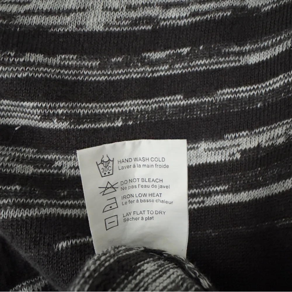 Revolve Chaser 100% Linen Lace Up Black and White Striped Sweater long sleeve XS - Image 8