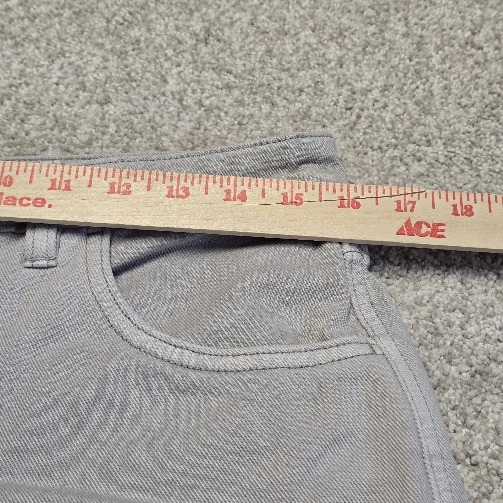 TNA Aritzia Gray Denim Jeans Womens Size 8 Straight Wide Leg Ankle Casual - Image 7