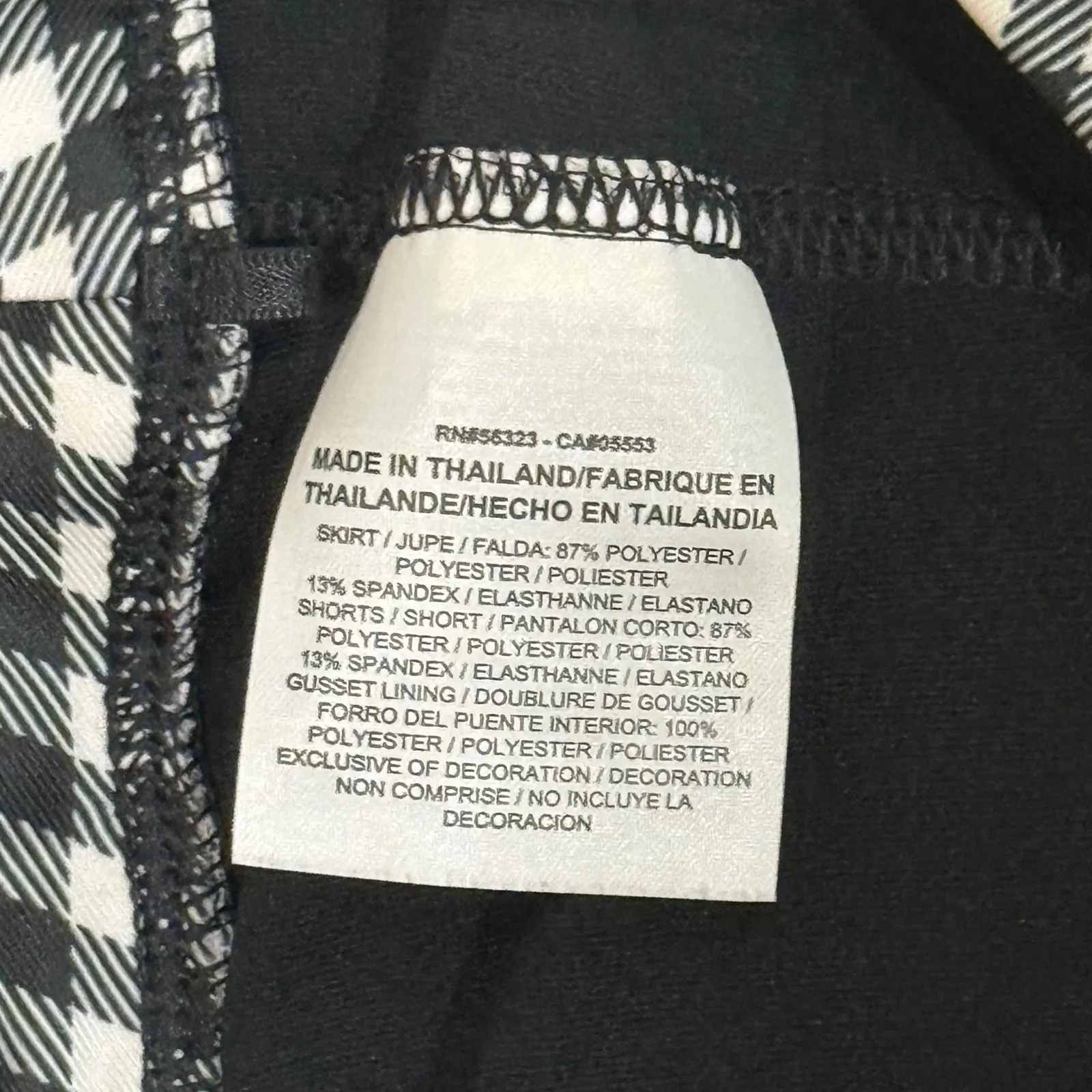 Nike Golf Womens Skort Black White Gingham Athletic Pickleball Tennis Skirt S - Image 9