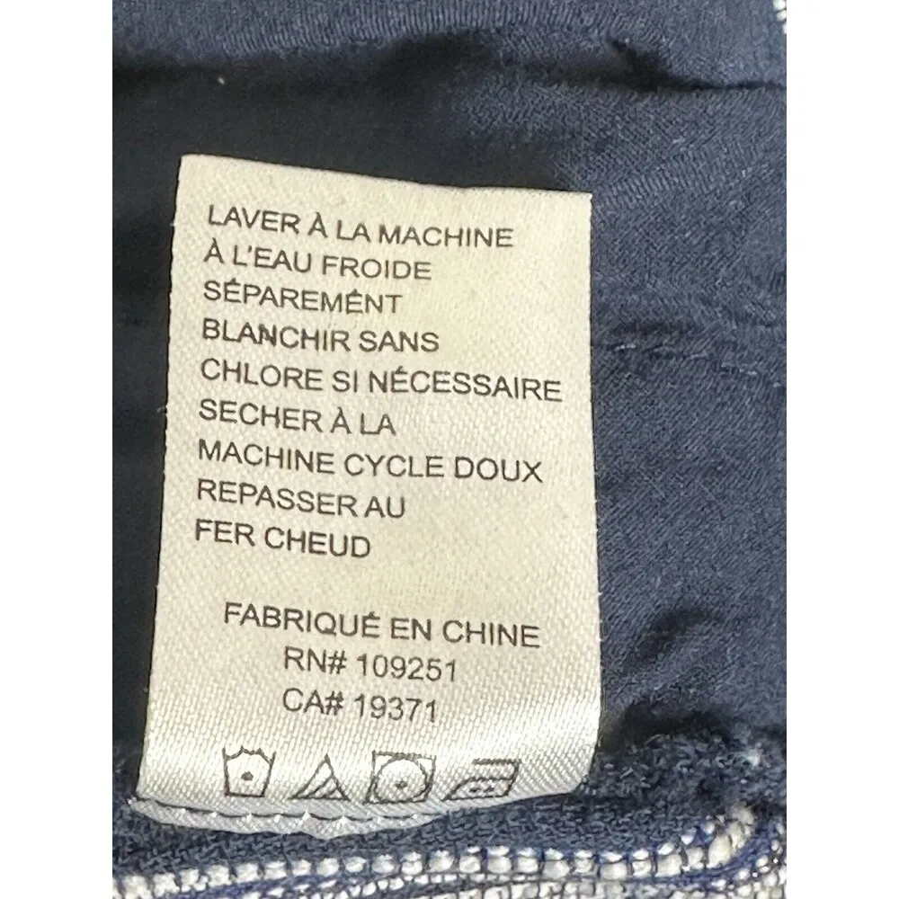 Anthropologie Trovata Birds of Paradise Ingrid Striped Jumpsuit Navy Size Medium - Image 11