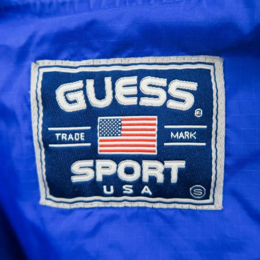 Vintage 90s Guess Sport Blue Spellout Pullover Windbreaker - Image 7