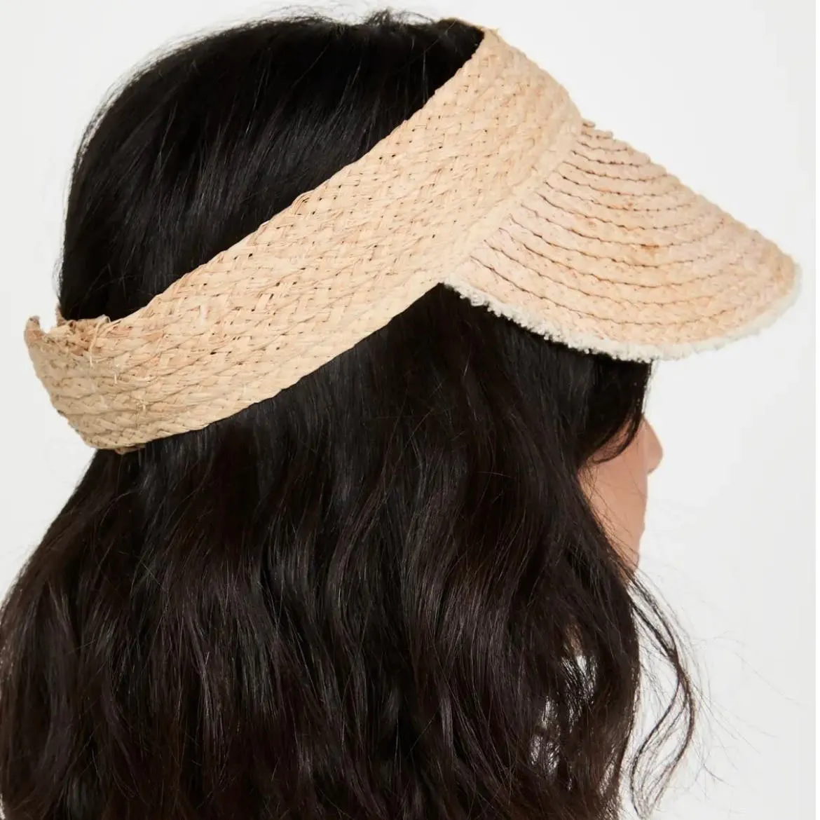 Hat Attack Pocket‎ Visor Straw Adjustable New Tan - Image 3