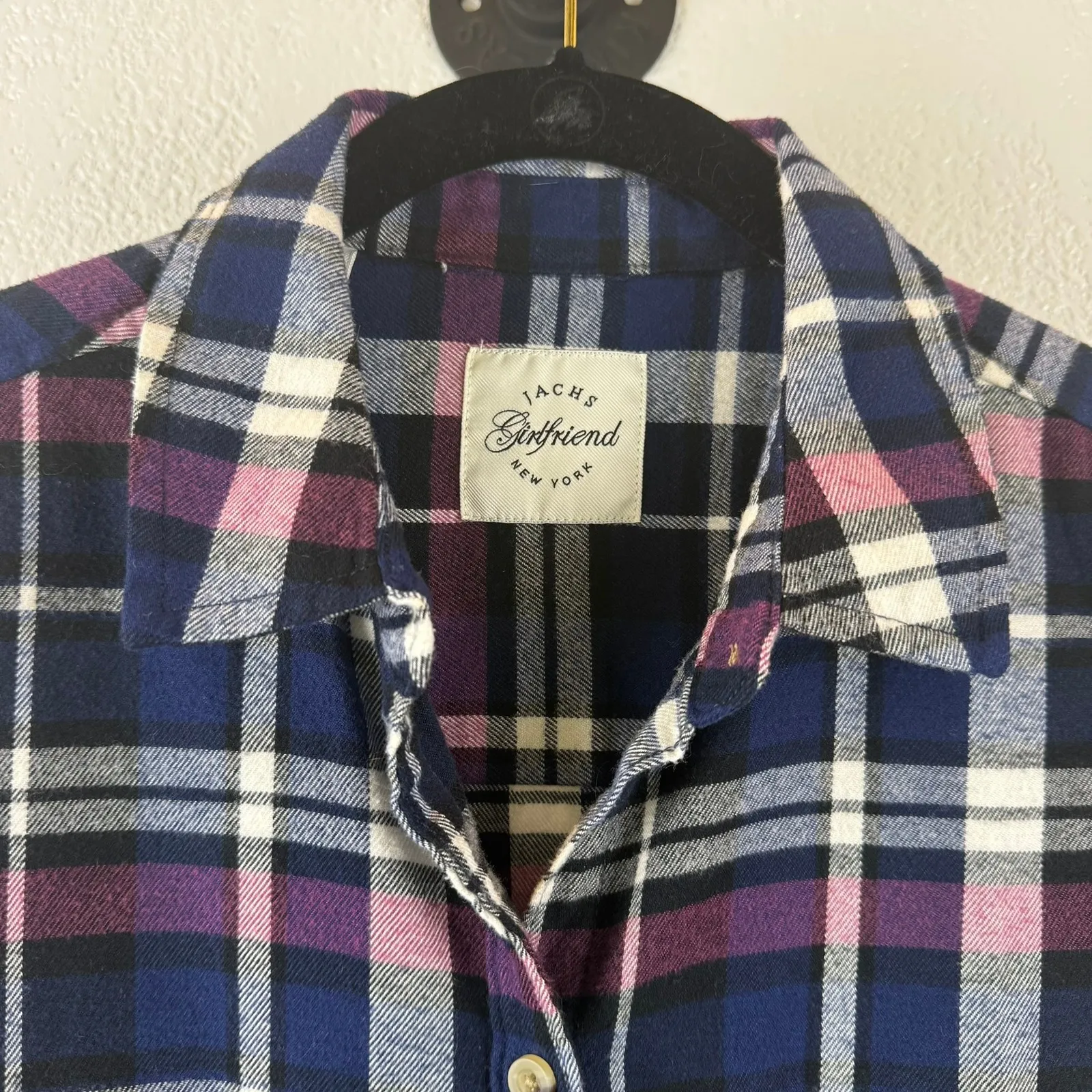 Jachs Girlfriend Plaid Flannel Shirt Eclectic Grandpa Colorful Women's Small - Image 2