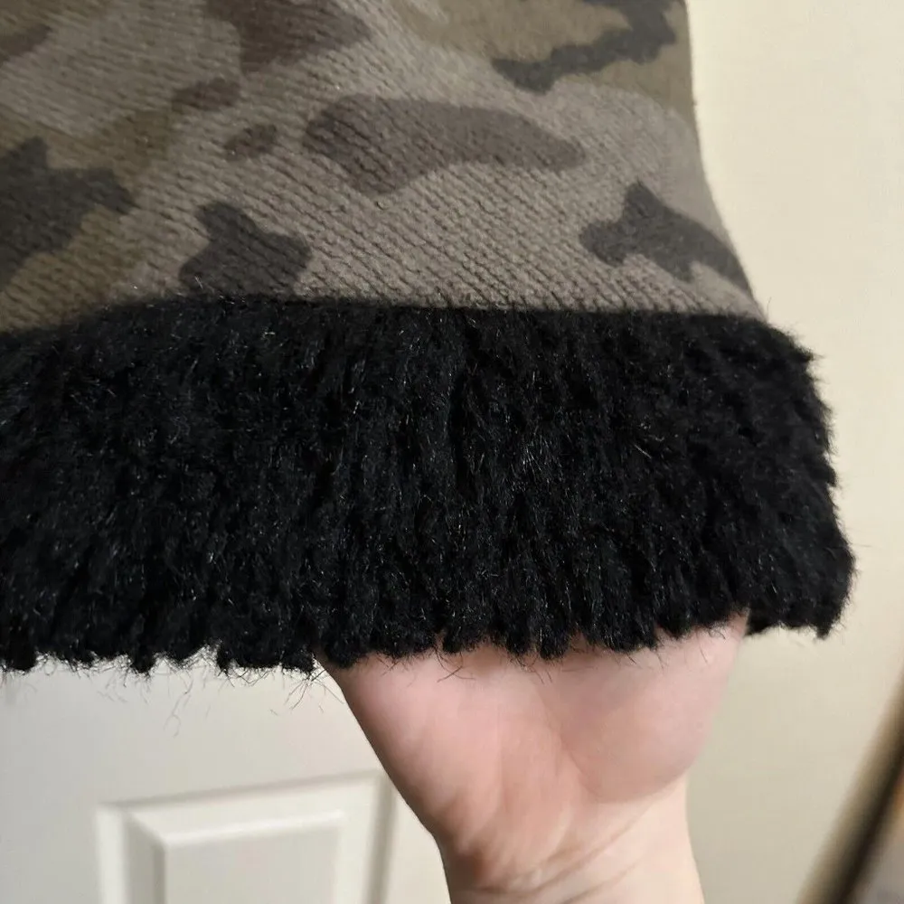 Zara Trafaluc Camo Women’s Sz M Medium Short Sleeve Dress Green Camouflage - Image 4