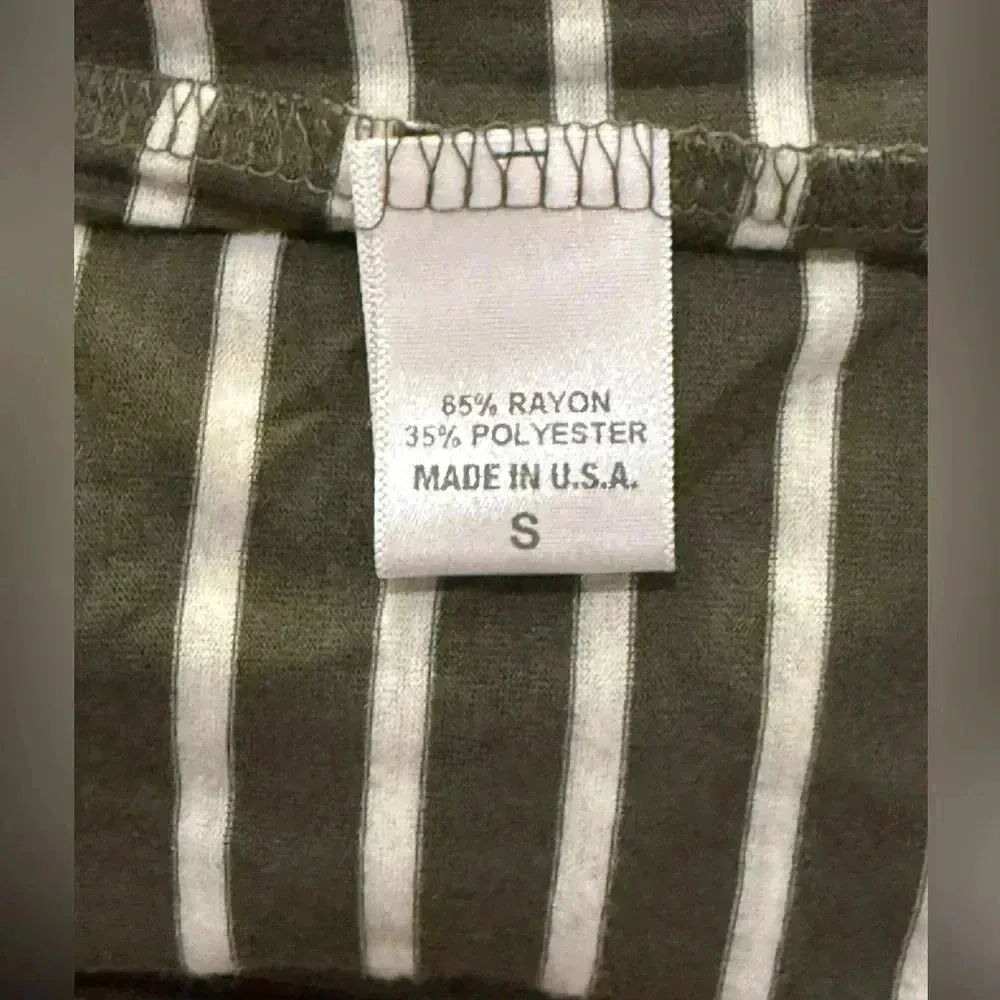 H.I.P. Green & White Striped Open Front Cardigan - Image 6