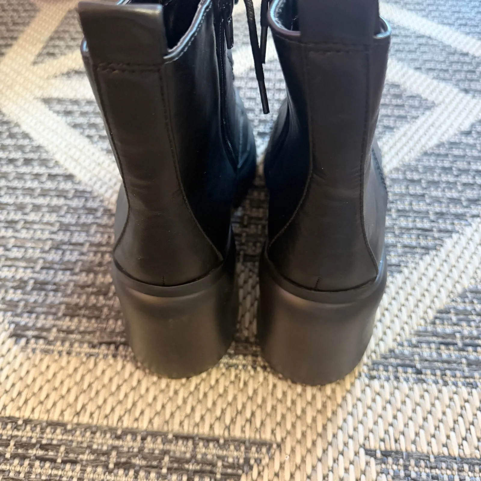 Bar III Womens Peliican Faux Leather Lace-Up Booties Size 9.5M - Image 7