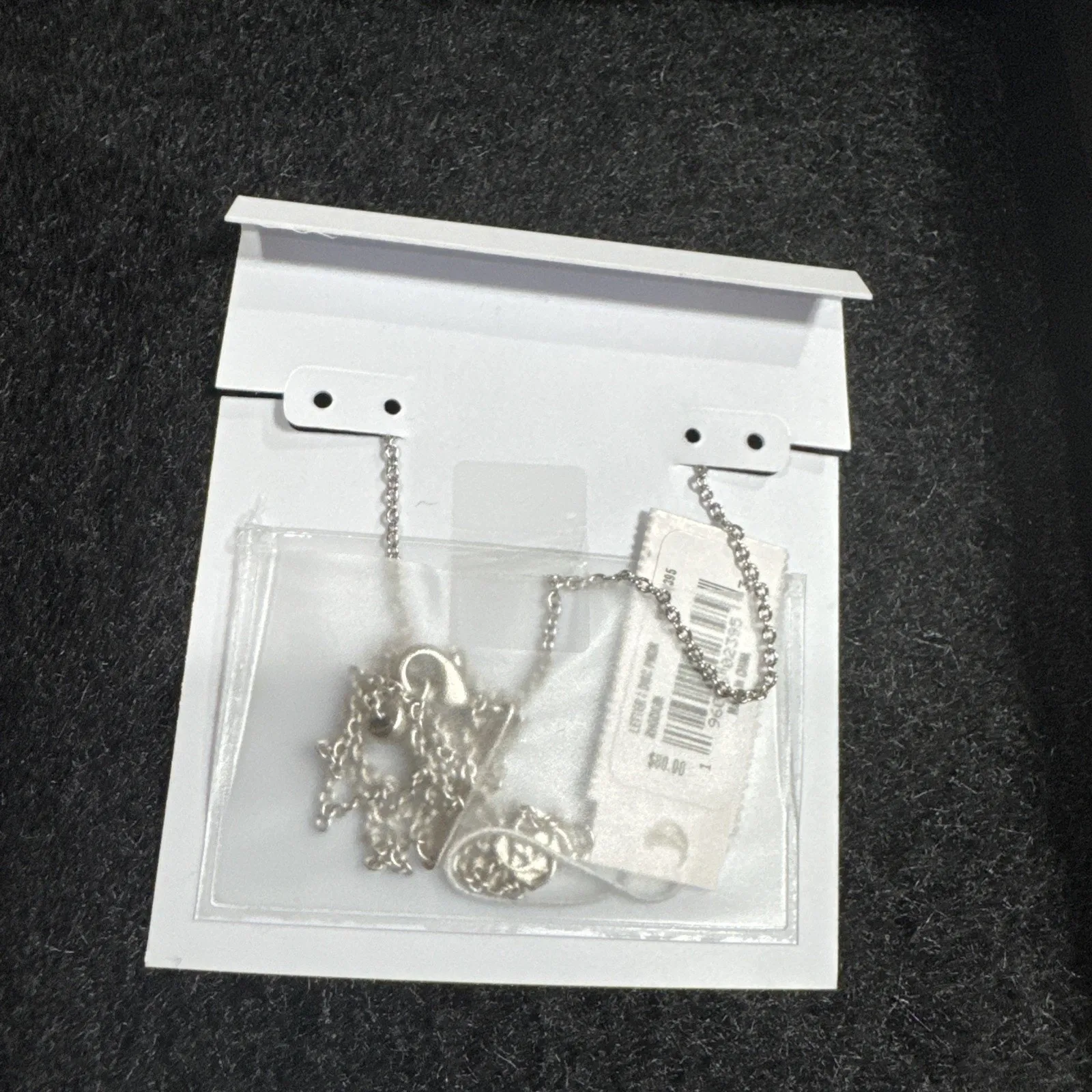 Kendra Scott Letter "I" Disc Pendant Necklace Rhodium Black Mother-Of-Pearl - Image 3