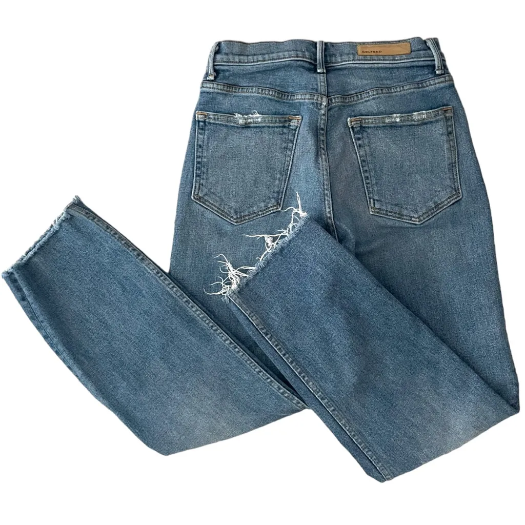 Grlfrnd Helena Denim Jeans Straight Crop Groovy Situation Women's Size 26 - Image 5