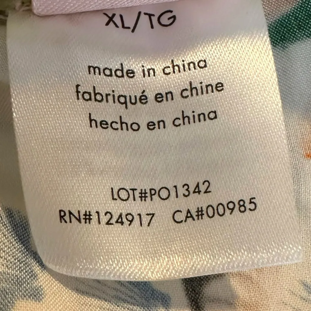 WeWoreWhat XL Art to Wear Coastal Beach Scene Souvenir Oversized Silky Dad Shirt - Image 10