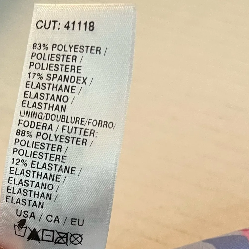 Splendid Floral Flurry Tie-Front Bikini Bottom High Leg Pant Sz L NWT Blue Pink - Image 13