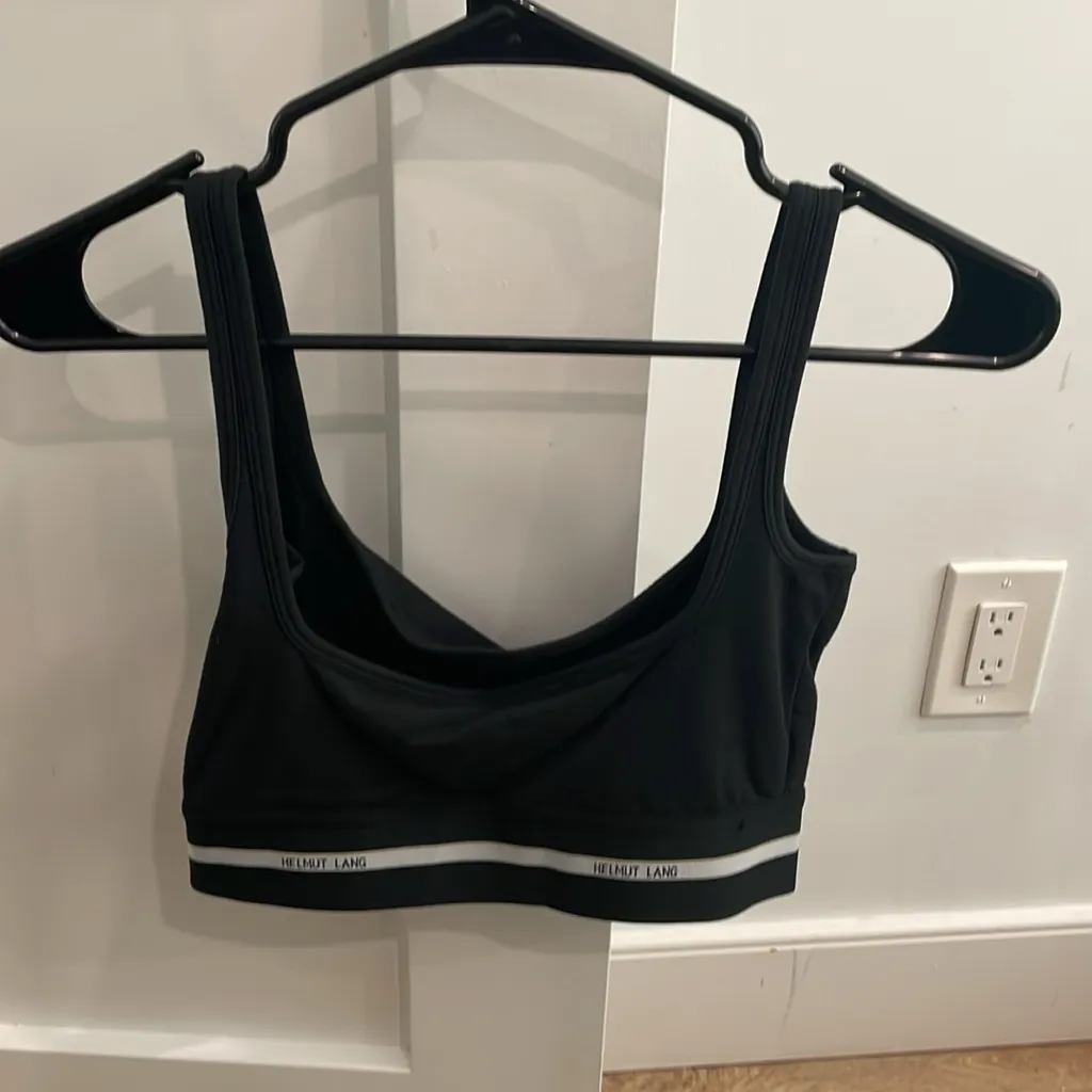 Black Logo Helmut Lang Bra Top size Small - Image 5