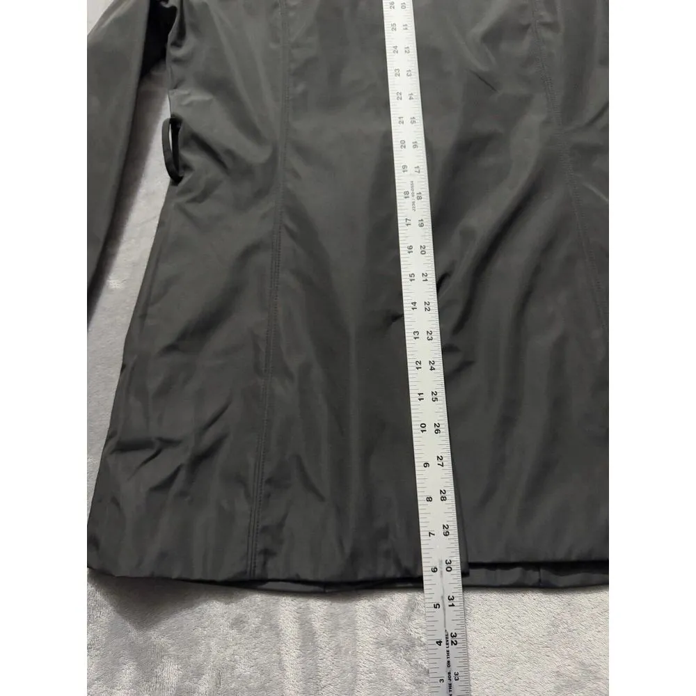 Chaps Women's Black Trench Coat Button Light Weight Size‎ Small - Image 8