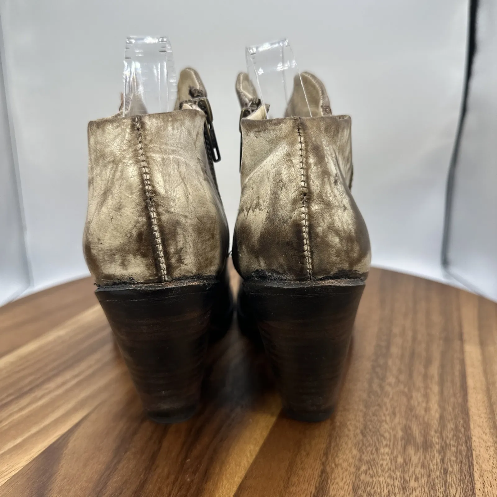 Freebird by Steven Detroit Ankle Boots‎ Bootie Distressed Brown Boho Women's 10 - Image 2