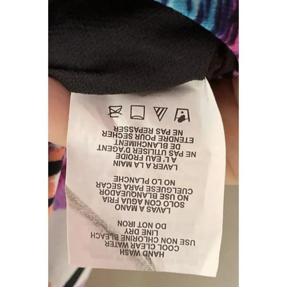 Aqua Green Women's Racerback Tankini Swim Top Black Multicolored Size‎ Small NEW - Image 4