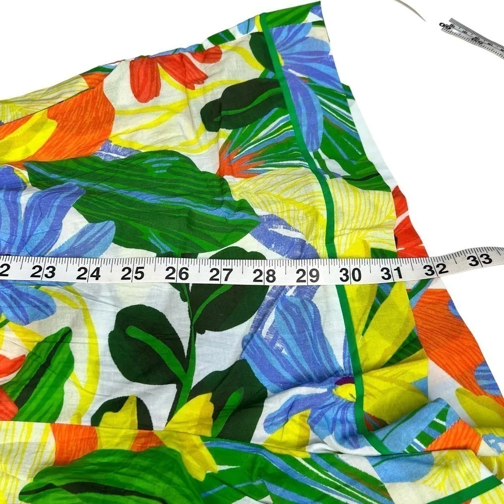 New Women’s Velvet by Graham & Spencer Pam Printed Cotton Cambric Dress Size XS Green - Image 9