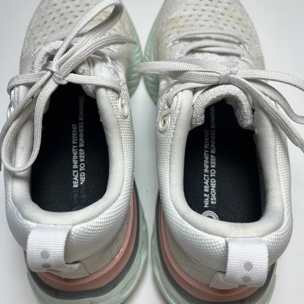 Nike ‎ Women's React Infinity Run Flyknit 2 Platinum Tint Size 7 Run Ct2423-007 - Image 12