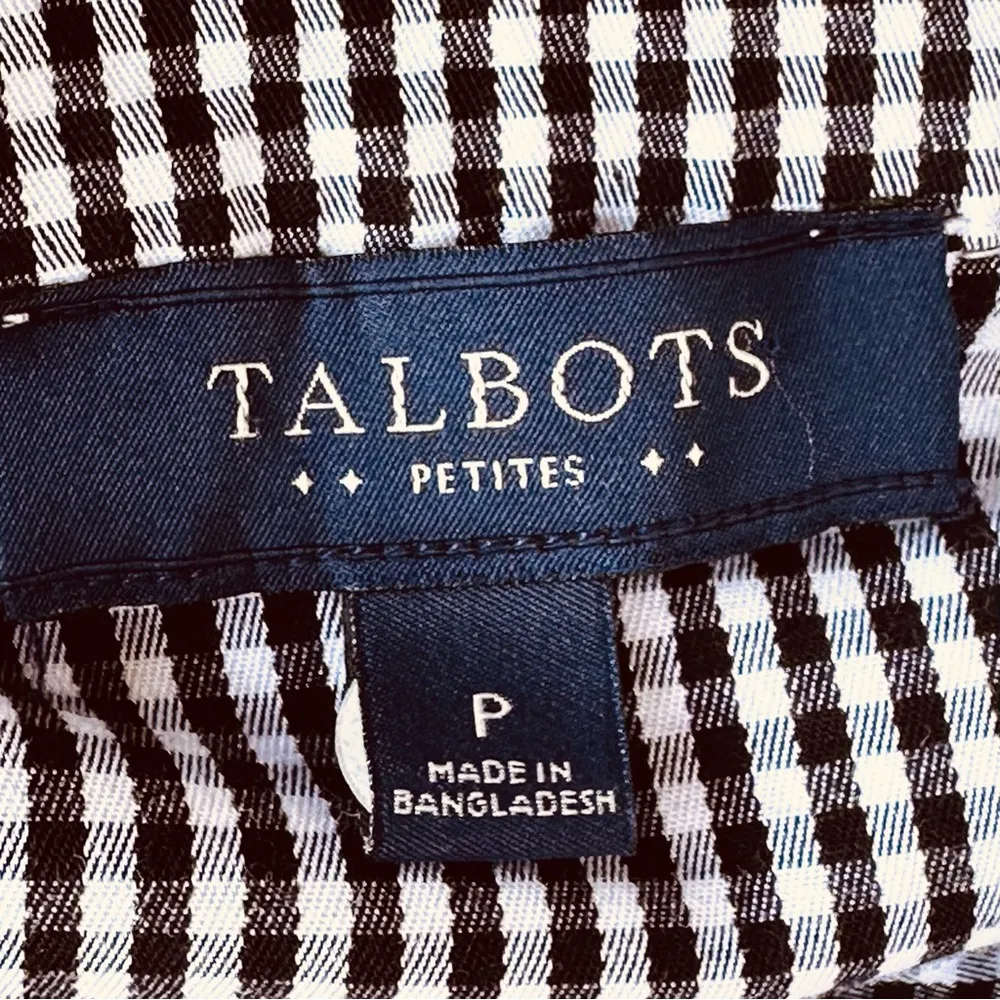 Talbots Black & White Gingham Checked Jean jacket - Image 15