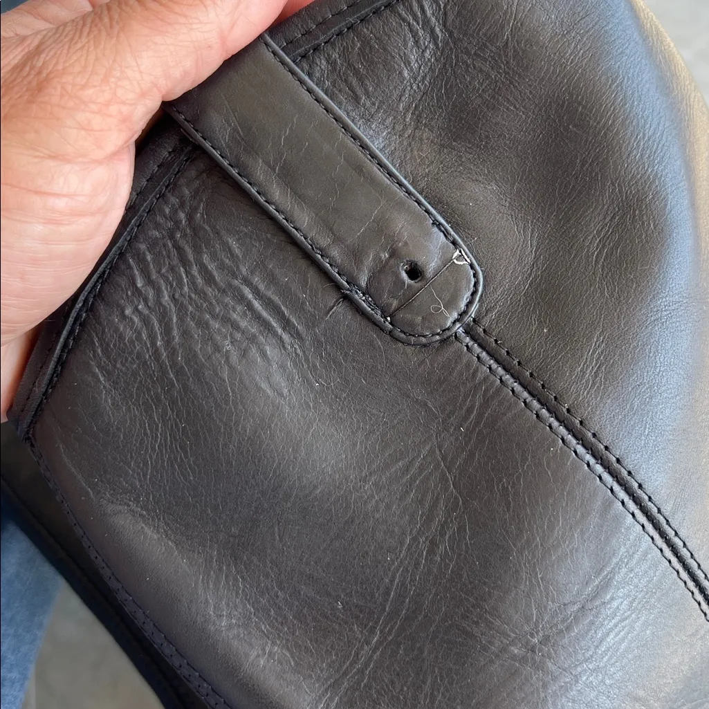 Frye Womens MELISSA BUTTON LUG TALL Vintage Black Riding Boots Sz 6B Leather ⬇️ - Image 5