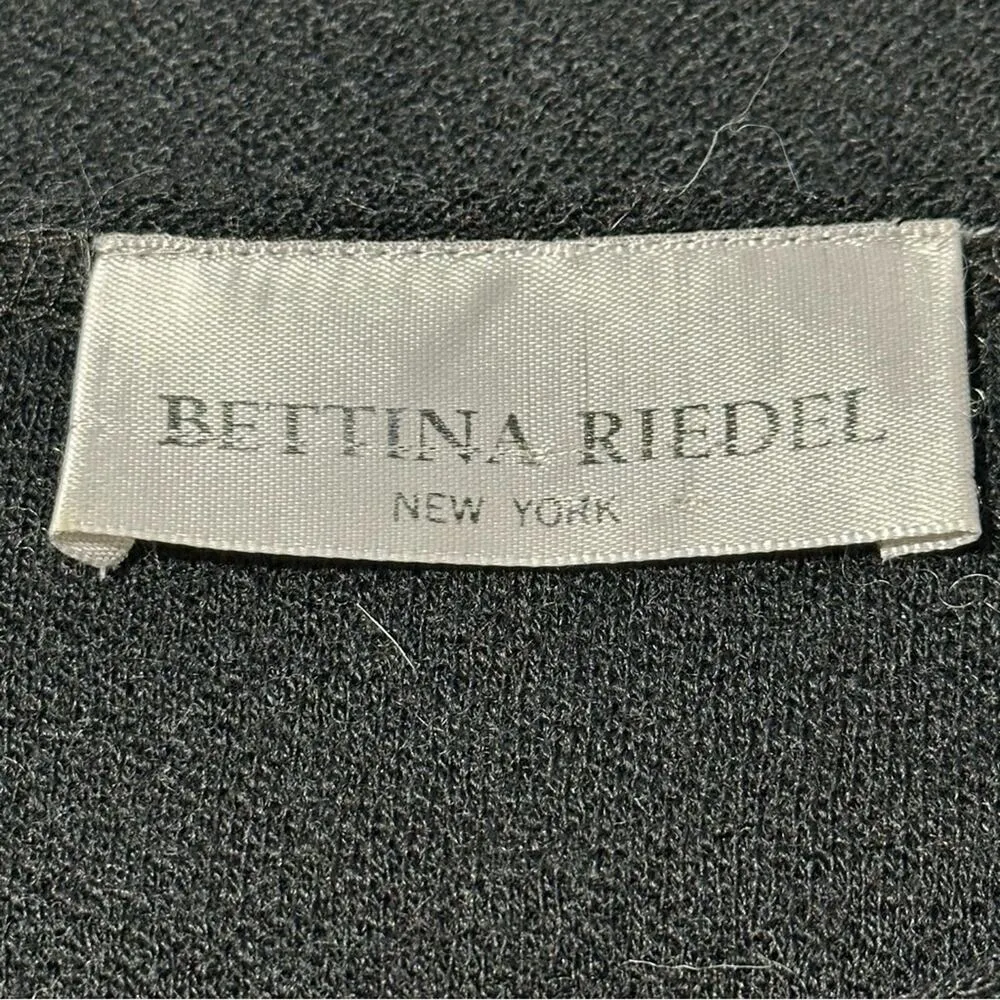 Bettina Riedel NY Vintage Women’s Size M Black Wool Long Sleeve Crewneck Dress Size M - Image 6