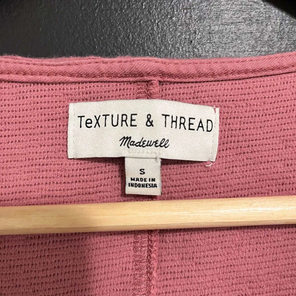 MADEWELL Texture & Thread Button Front Sleeveless Shirt Tank Top Sz S EUC - Image 2