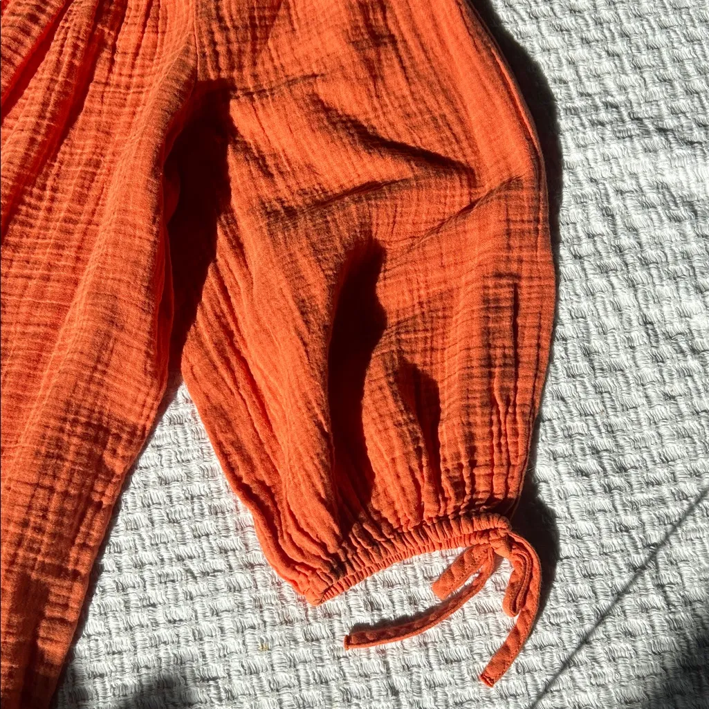 LC Lauren Conrad Vibrant Orange Blouse - Image 2