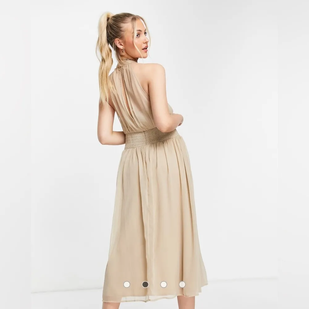 ASOS Highneck Halter Soft Midi Dress NWT - Image 3