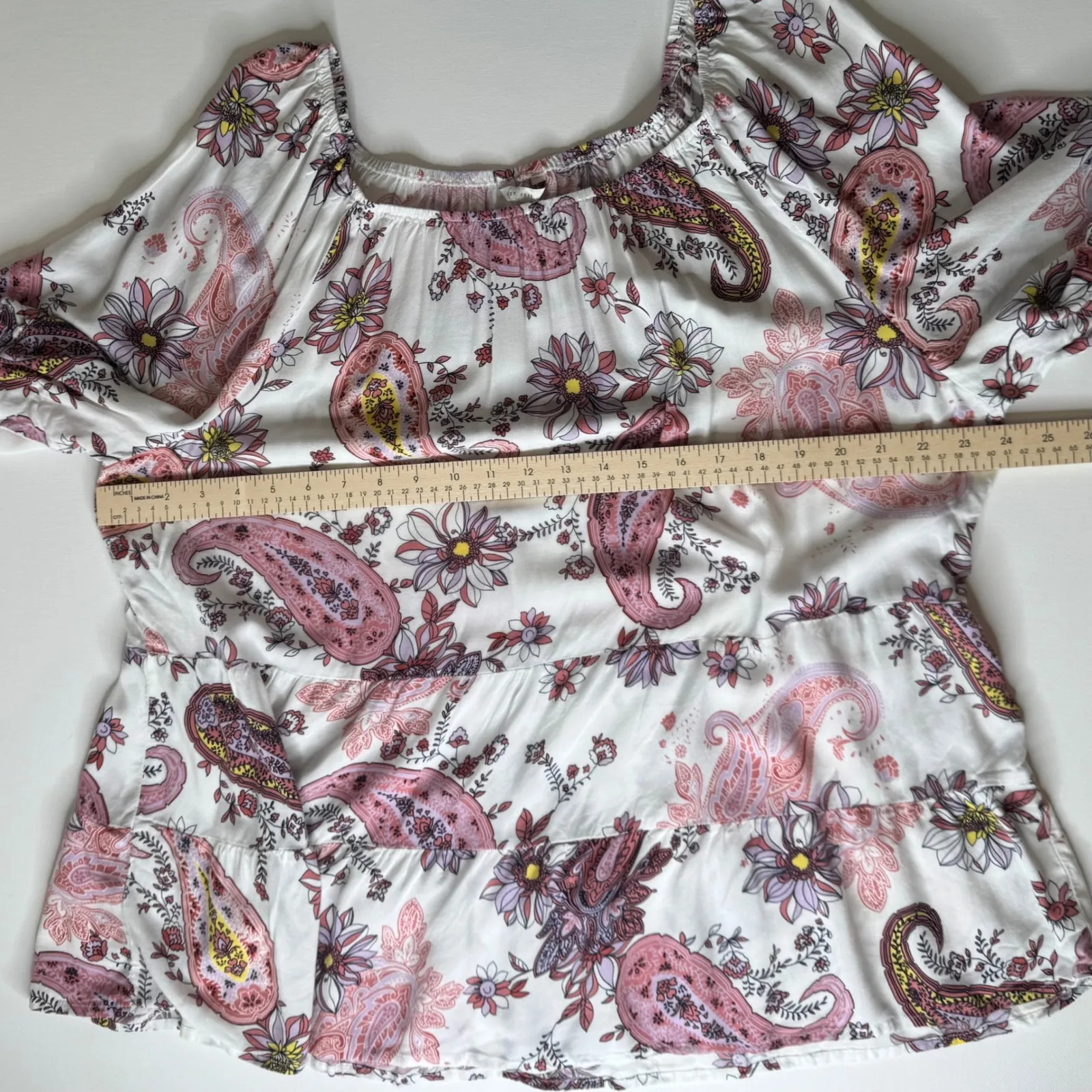 Cato Floral Paisley Tiered Tunic Top Size 18/20W Multicolor Peasant‎ Lightweight - Image 9