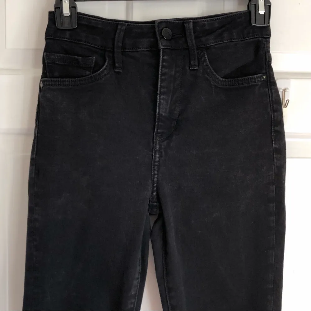 Sam Edelman Size 24 The Stiletto High Rise Skinny Ankle Fringe Hem Black Jeans - Image 5