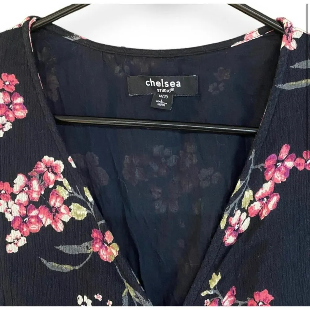 Chelsea Ladies Sleeveless, Fun Floral Black Maxi Dress Size 18/20 (read below) - Image 4