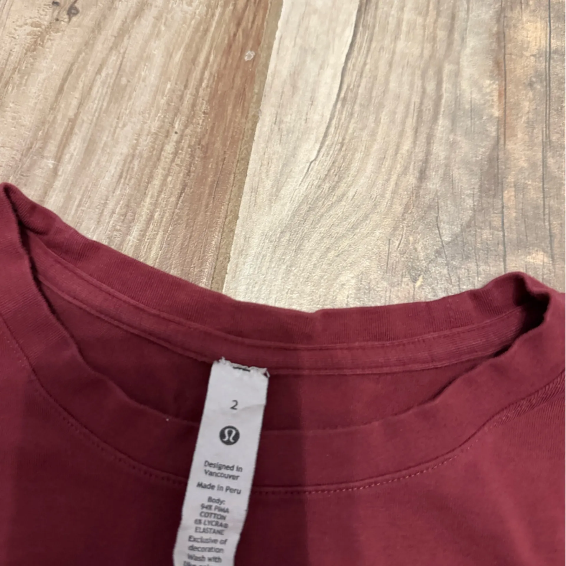 Lululemon Love Long Sleeve Shirt Red Merlot - Image 3