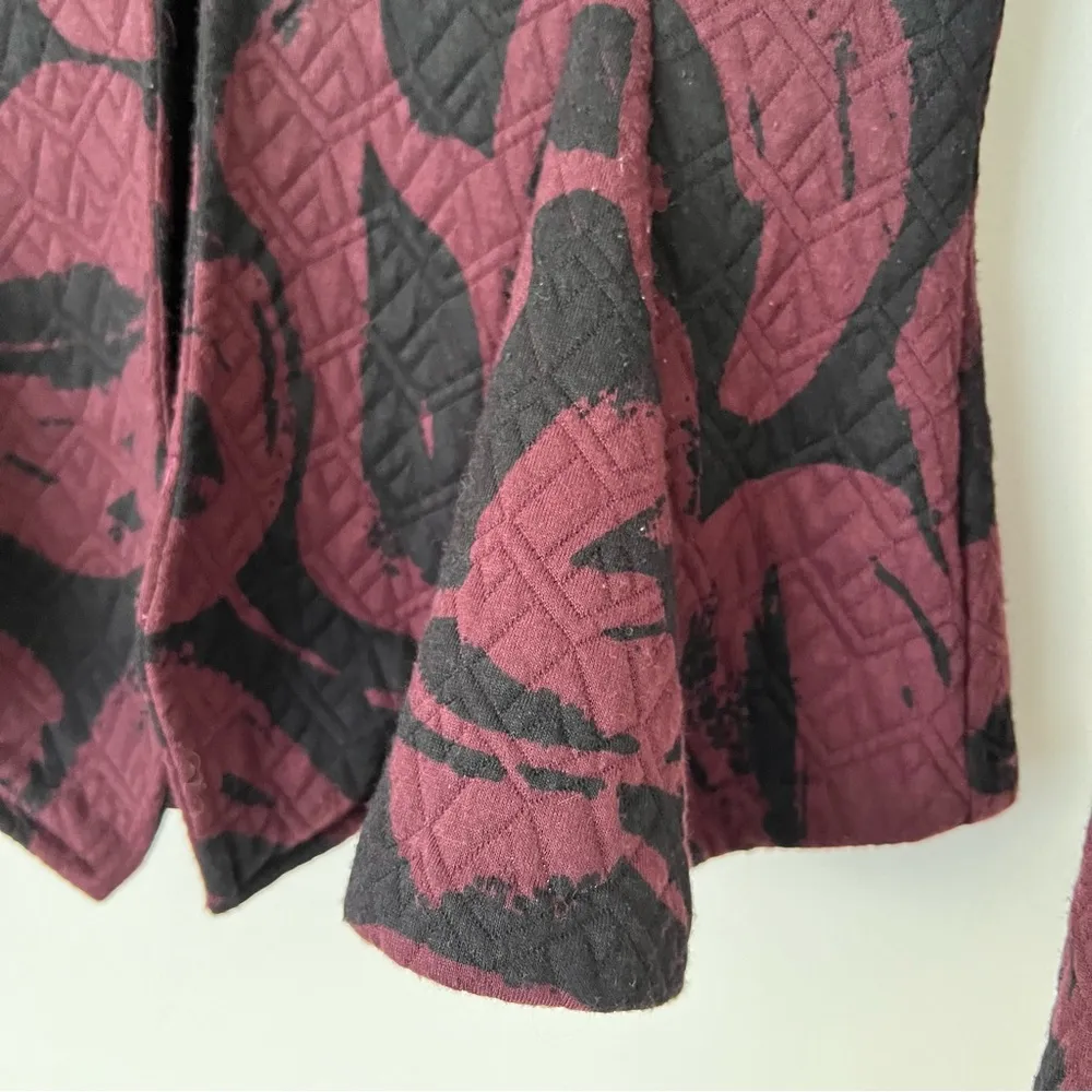 Weston Plum Purple & Black Peplum Blazer Jacket Size XSmall EUC - Image 6