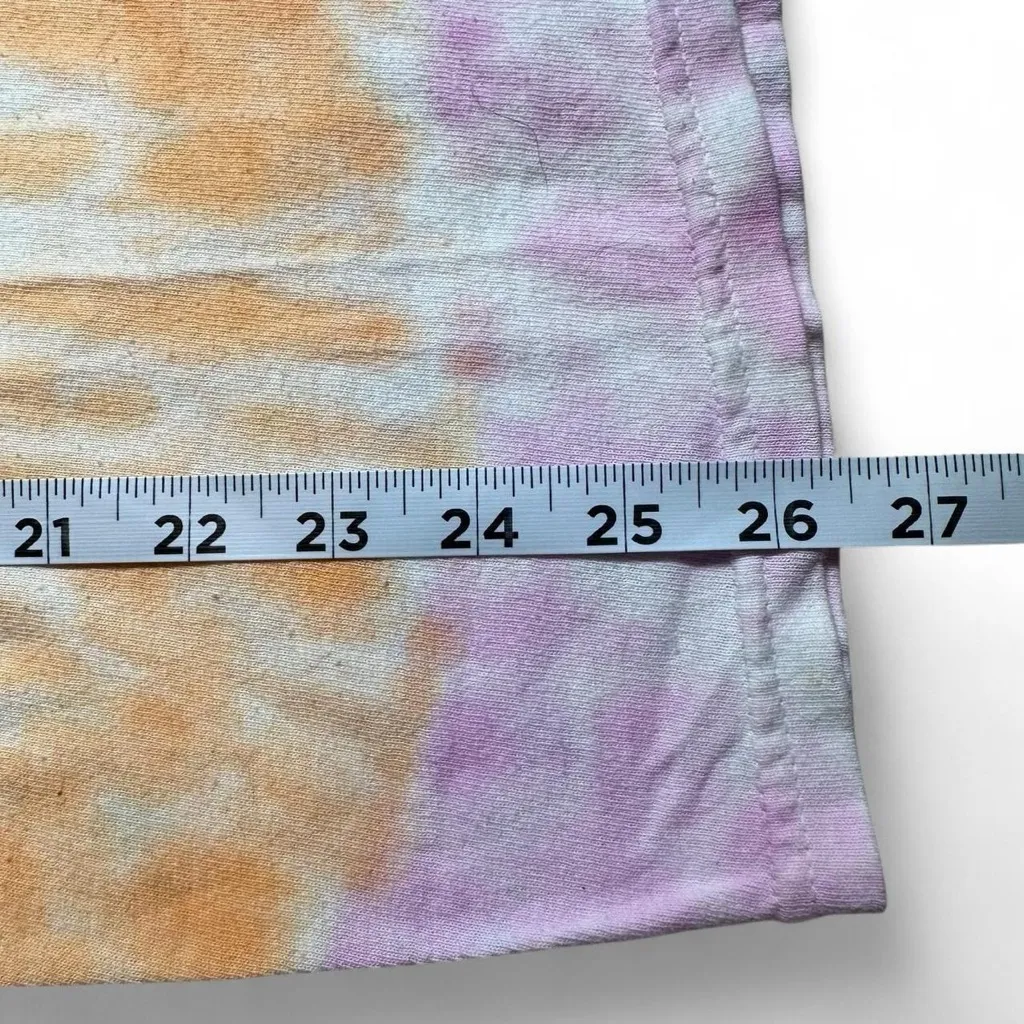 Y2K Tie Dye Rainbow Myrtle Beach SC Tourist Summer Shirt Medium Pink - Image 7