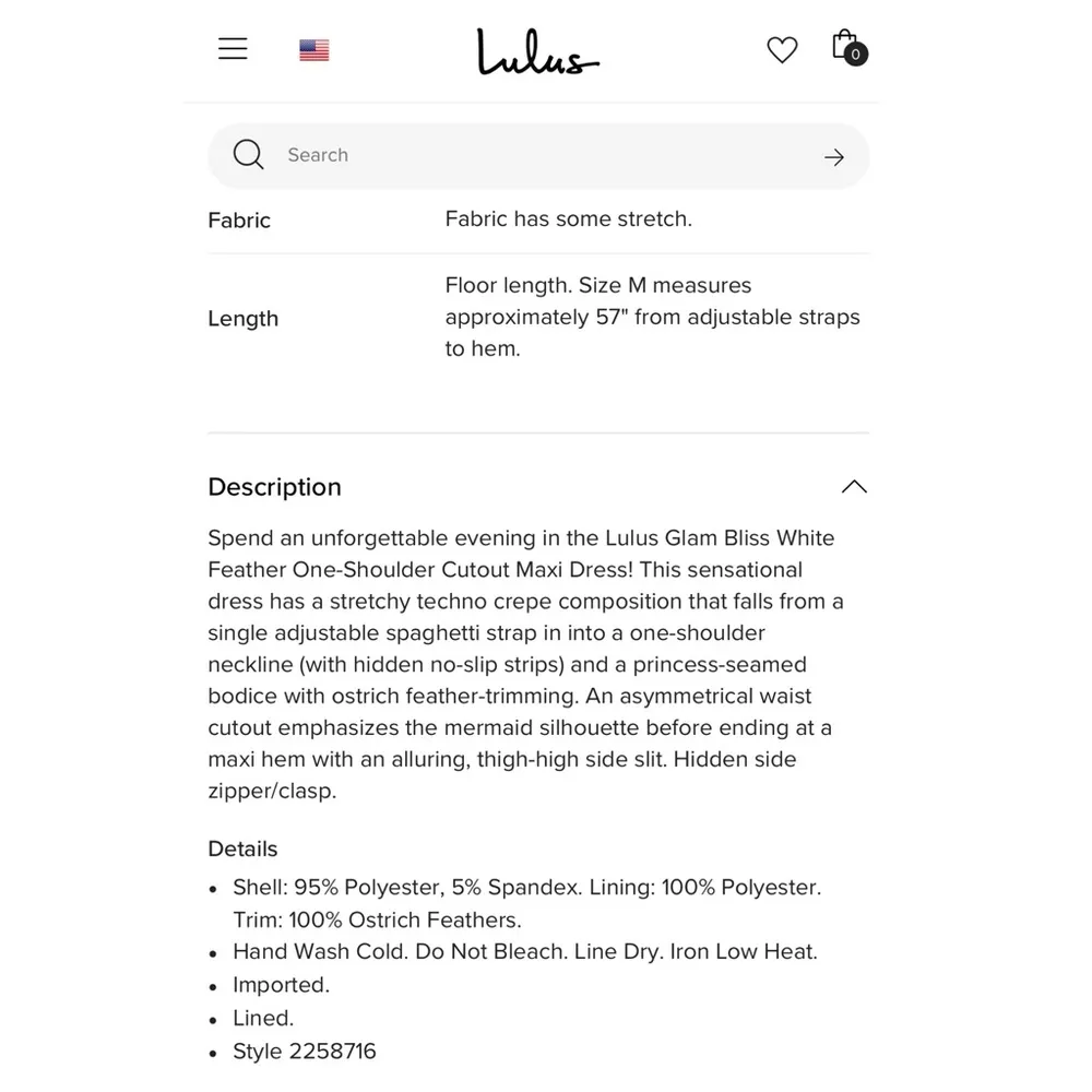 NWOT Lulus Glam Bliss White Feather One - Image 9