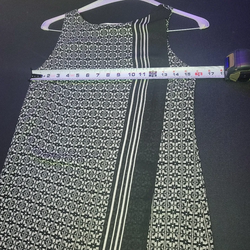 Max Studio Women's Black & White Round Neck Sleeveless Knee Length Dress Size XS - Image 11