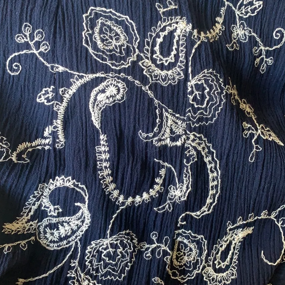 Soprano Navy Embroidered Cut Out Tunic Dress - Image 12