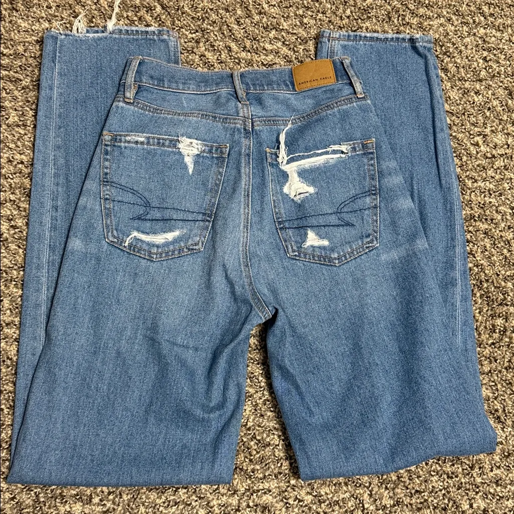 American Eagle Outfitters Distressed Straight Leg Jeans - Image 8
