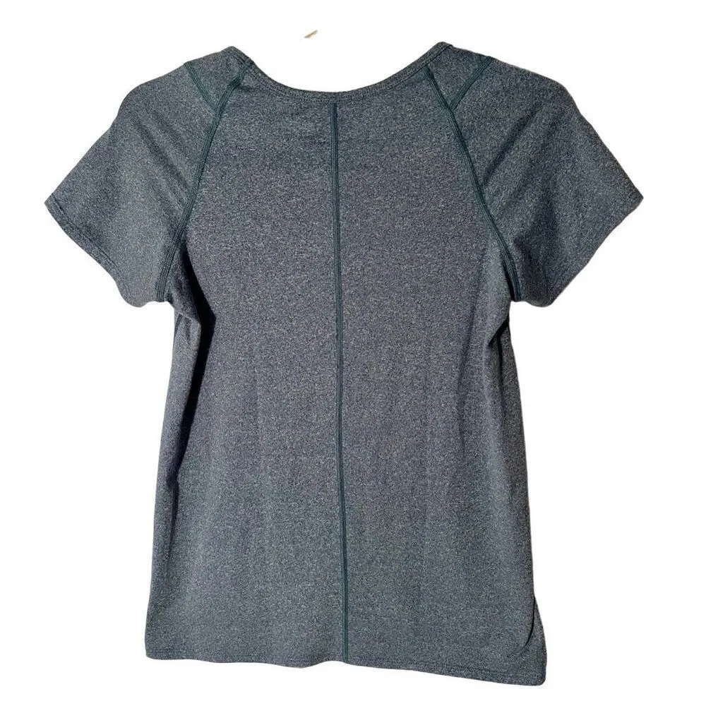 Women's REI Athletic Hiking Short Sleeve Shirt Polyester Spandex Sz Med Blue - Image 2