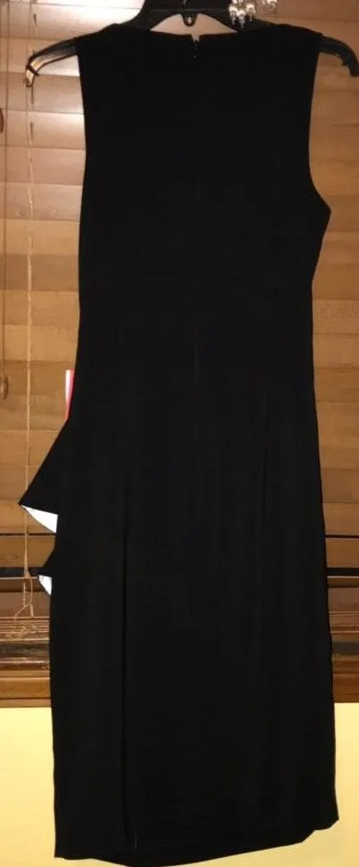 NWT $295  Crepe Ruffle Front Sheath Dress - Image 4