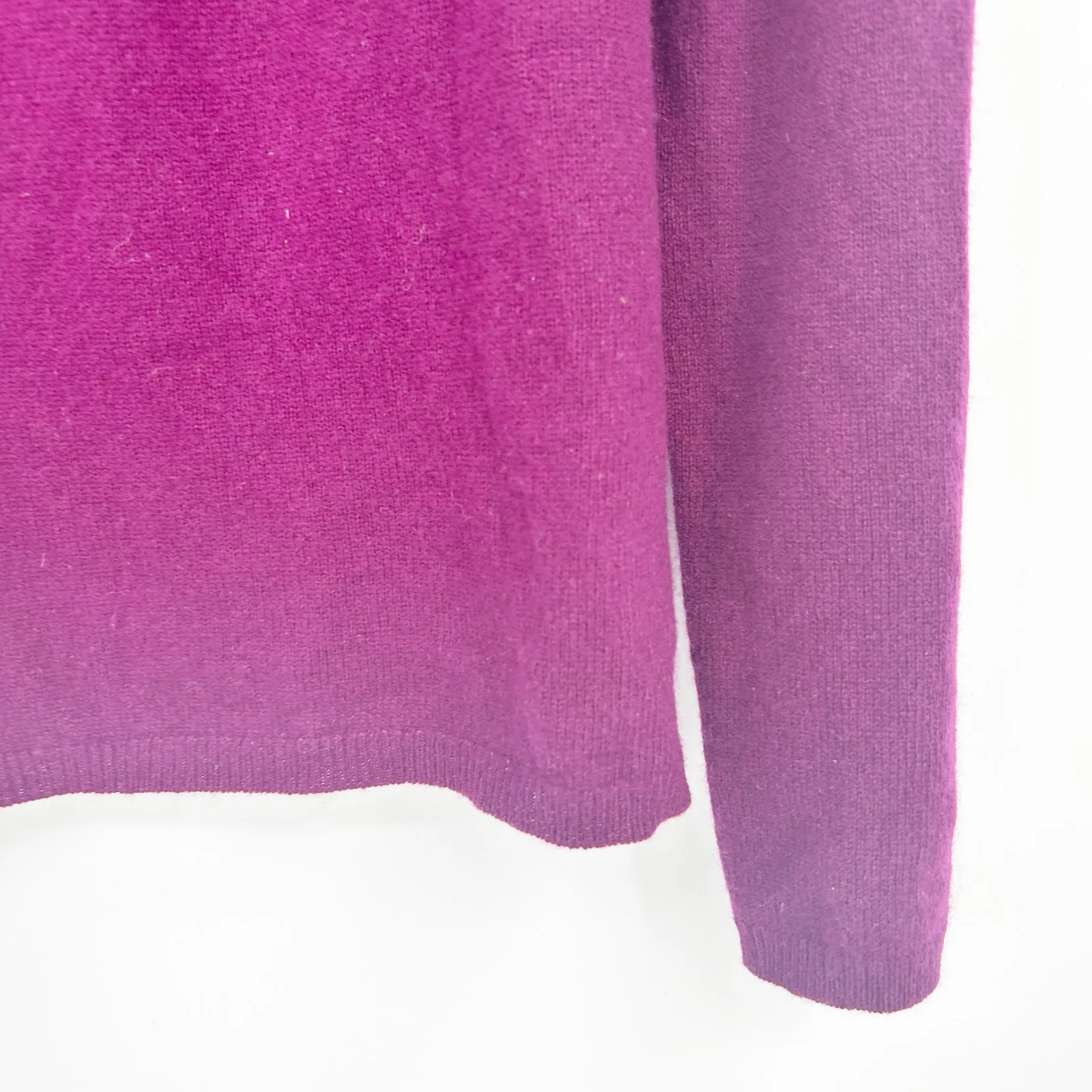 Charter Club Womens‎ Fall Knit 100% Cashmere Turtleneck Sweater Size M Purple - Image 4