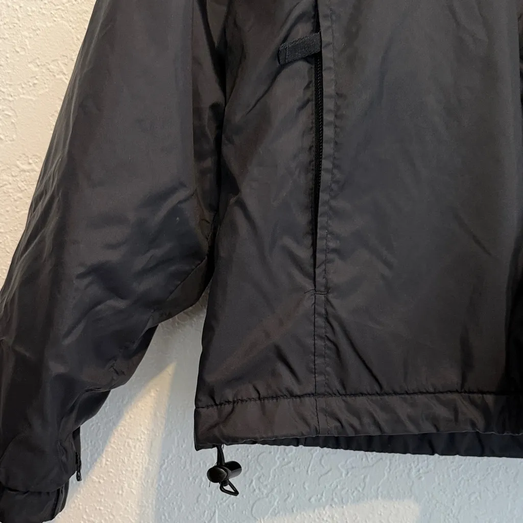 Columbia Black Full Zip Jacket Fleece Lined Cozy Collar Warm Outdoor Layer L Top - Image 5